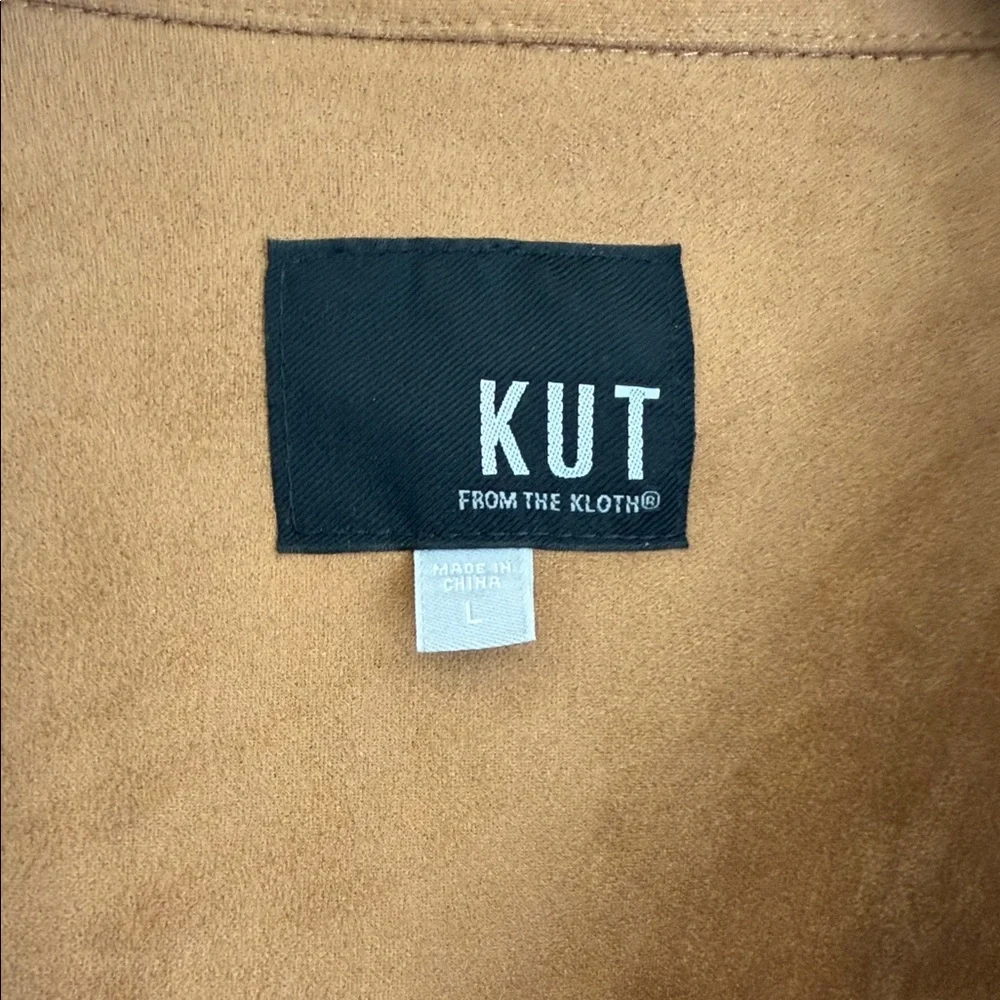 NWOT - Kut from the Kloth Matilda Crop Faux Suede Trucker Jacket - Picture 6 of 12